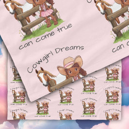 Cowgirl Dreams kan Kom True Rosa Fleece Blanket