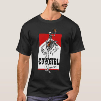 Cowgirl Drottning Rodeo Västerländsk Country Södra T Shirt