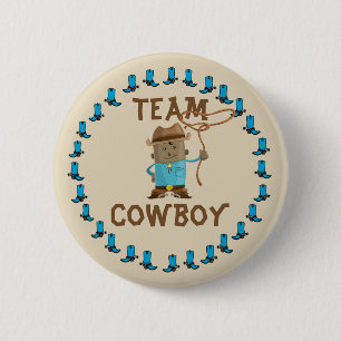 Cowgirl- eller Cowboygender avslöjer laget knäppas Knapp