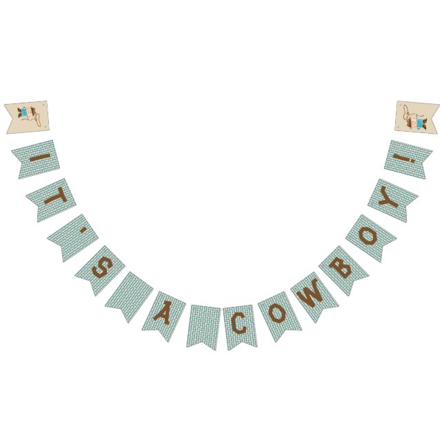 Cowgirl- eller Cowboygender avslöjer Vimplar (Alla)