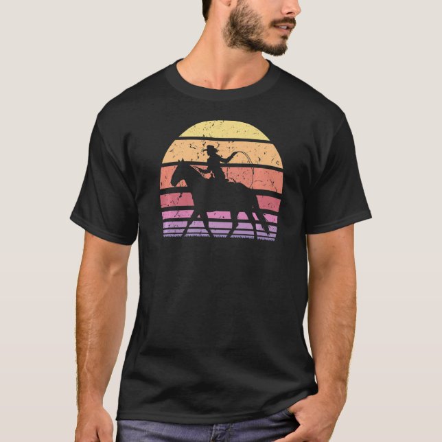 Cowgirl Farm Land för Women Girls Animals Retro T Shirt (Framsida)