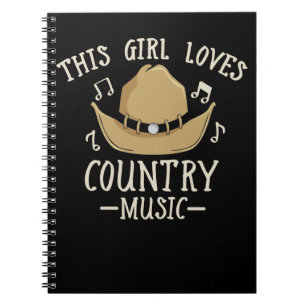 Cowgirl Female Land Music Älskare Western Dancing Anteckningsbok