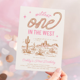 Cowgirl First Birthday-inbjudan Inbjudningar
