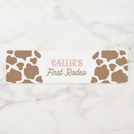 Cowgirl First Rodeo Birthday Vattenflaskor Etikett