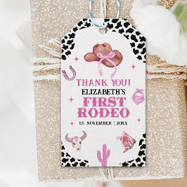Cowgirl First Rodeo Birthday – Western Style Presentetikett