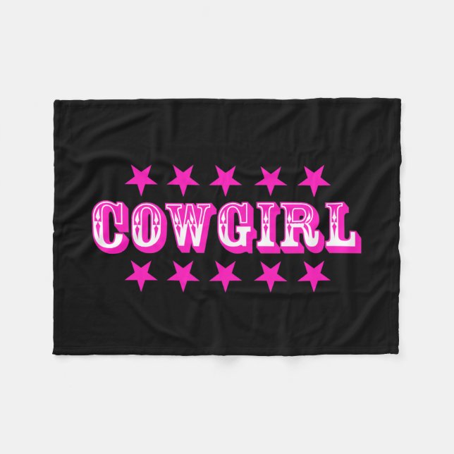 "Cowgirl" Fleece Blankets (Framsidan (Horisontell))