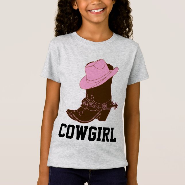 COWGIRL Flickor T-Shirts (Framsida)