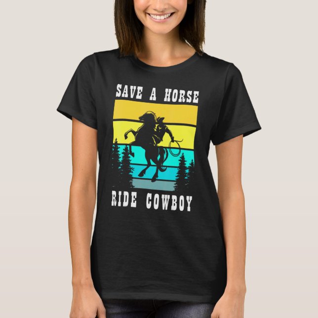 Cowgirl för en fan t shirt (Framsida)