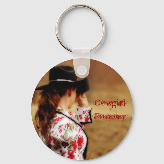 Cowgirl Forever Keychain Nyckelring (Framsida)