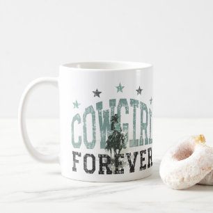 Cowgirl Forever Westernt Trendig Kaffemugg