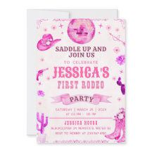 Cowgirl Första Rodeo Festinbjudan