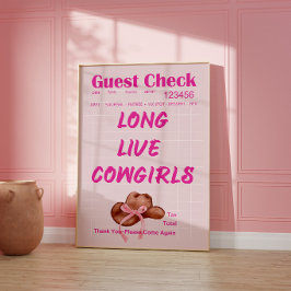 Cowgirl Gästcheck Estetisk Affisch