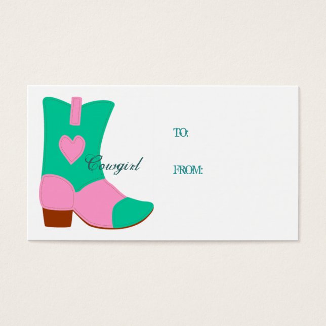 Cowgirl Gift Card Visitkort (Framsidan)