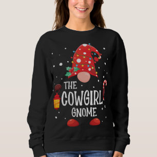 Cowgirl Gnome Matching Familjegul Gnome T Shirt