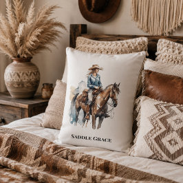 Cowgirl Grace Western Rumsaccent Lumbarkudde