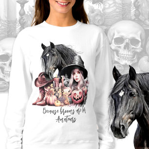 Cowgirl Halloween-hästbroms är för amatörer T Shirt