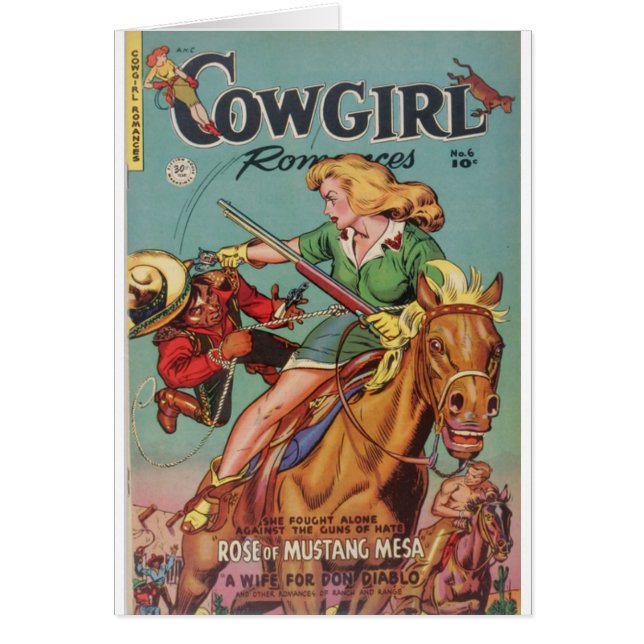 Cowgirl Hälsningskort (Framsidan)