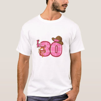 Cowgirl Hat 30års födelsedag T Shirt