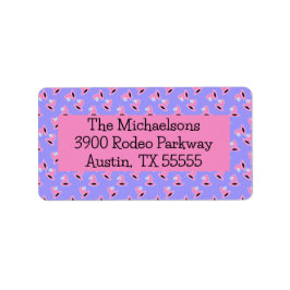Cowgirl Hat Address Label Adressetikett