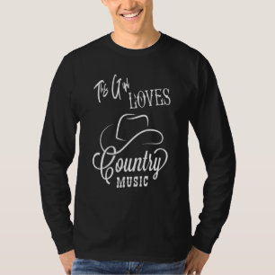 Cowgirl Hat Music Den här tjejen Kärlek Land Music T Shirt