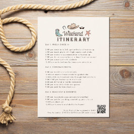 Cowgirl Helg Itinerary Inbjudningar