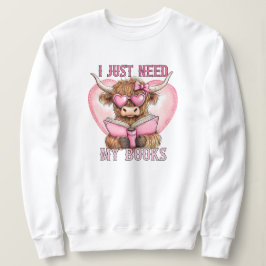 Cowgirl Highland Cow bok älskare Valentindagen T Shirt