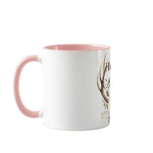 Cowgirl Hjort Antlers Blommigt