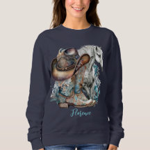 Cowgirl horse cowboystövlar som blommigt western