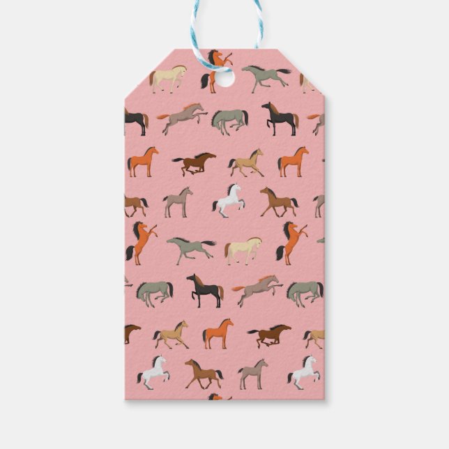 Cowgirl Horse Lover Gift, Women & Girls Kid Presentetikett (Framsidan)