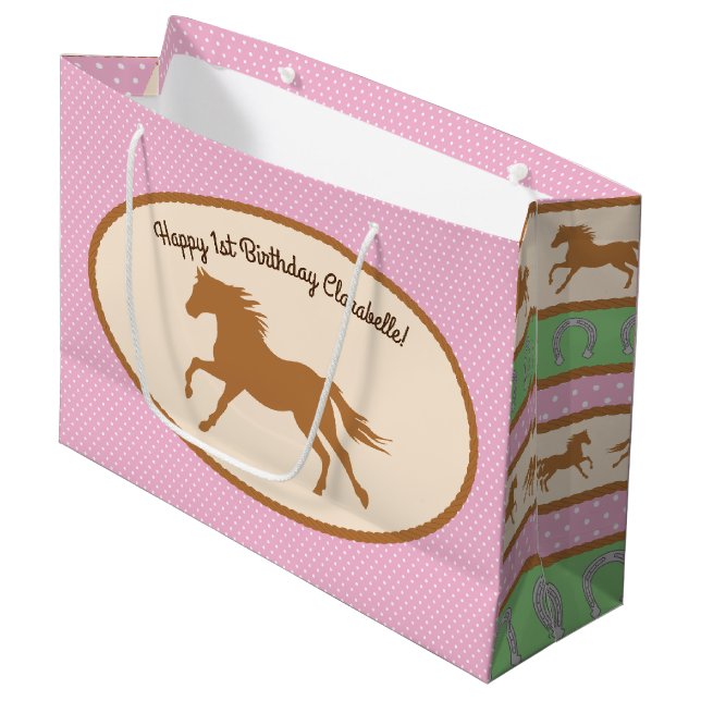 Cowgirl Horse Pony Cute 1st Birthday Party Theme (Framsidan Vinklad)