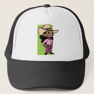 Cowgirl i lilor truckerkeps