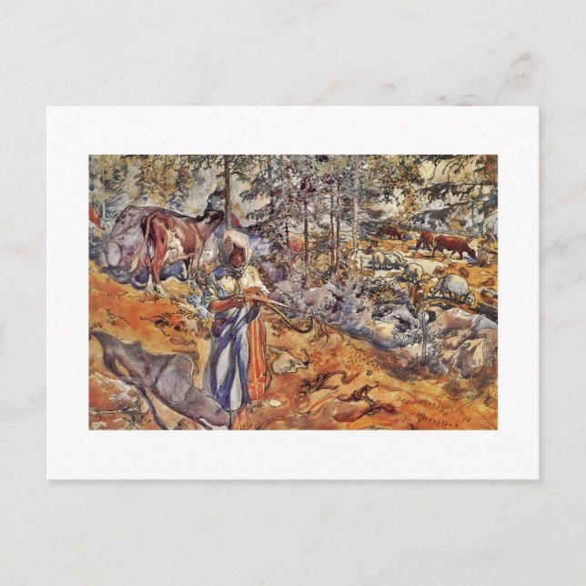 Cowgirl i Meadow Vykort (Framsida)