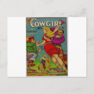 Cowgirl i Red Dress Vykort
