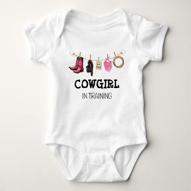 Cowgirl i Training Westerna Land T Shirt (Framsida)