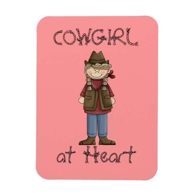 Cowgirl in Braids Premium Flexi Magnet (Vertikal)