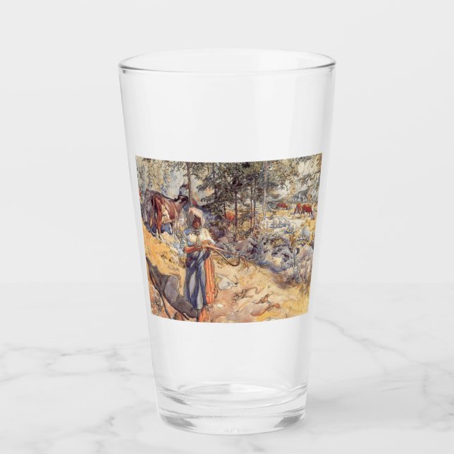 Cowgirl in the Meadow (Child with Boskap) Glaskopp (Framsida)