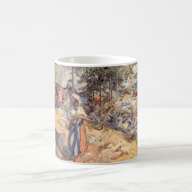 Cowgirl in the Meadow (Child with Boskap) Kaffemugg (Center)