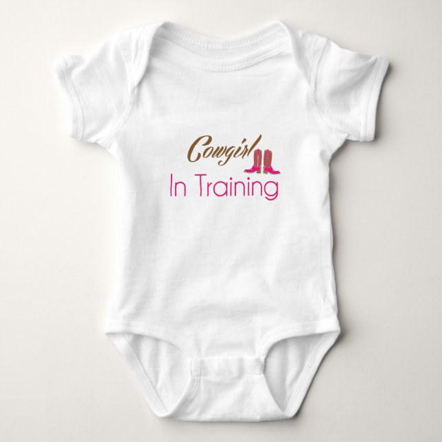 Cowgirl in Training Baby Apparel T-shirt (Framsida)