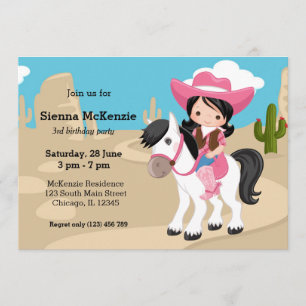 Cowgirl Inbjudningar