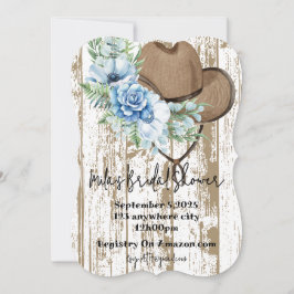 cowgirl inbjudningskort för möhippan