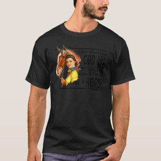 Cowgirl jag ler när jag fångar Gud som tittar på v T Shirt
