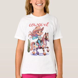 "Cowgirl Joyrid - Spoted Horse Westerna Äventyr T Shirt