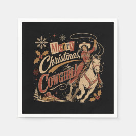 Cowgirl jul pappersservett