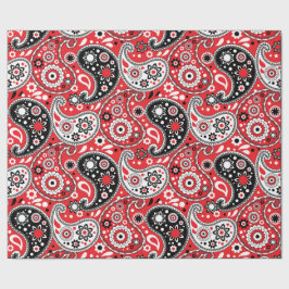 Cowgirl jul Red Paisley Land Westernare Presentpapper