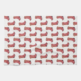 Cowgirl jul Watercolor Kökshandduk