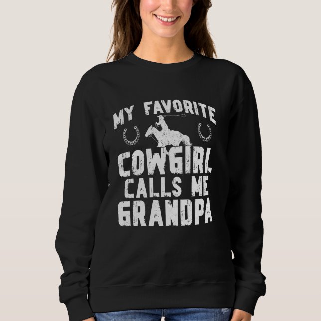 Cowgirl kallar mig Grandpa Rodeo Grandpa Rodeo Rid T Shirt (Framsida)