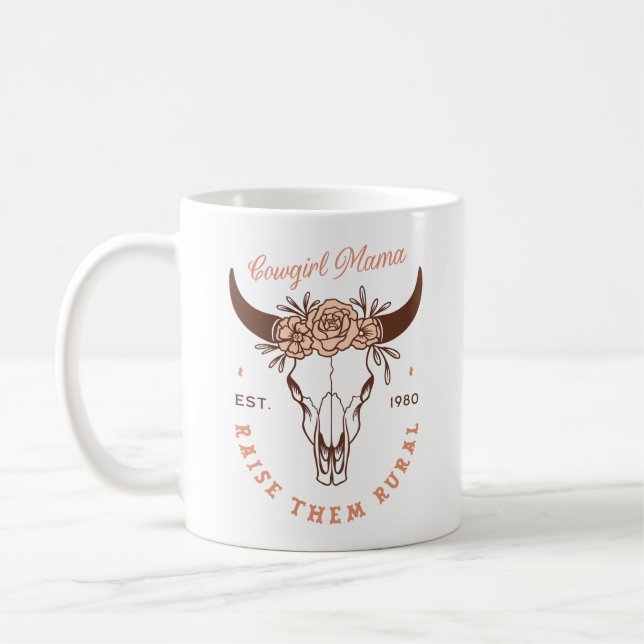 Cowgirl land mamma mamma hemestead bondgård roligt kaffemugg (Vänster)