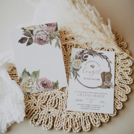 Cowgirl Land Rustic Birthday-inbjudan Inbjudningar