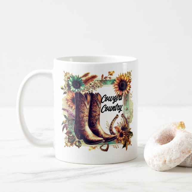 Cowgirl Land Solros Boots Mugg (Med munk)