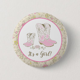 Cowgirl Land Western Themme Rosa Baby Shower Knapp